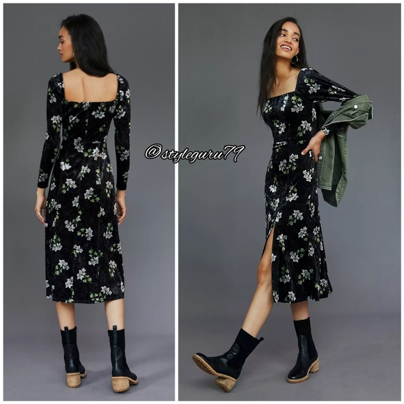 NWT, Anthropologie, Hutch Velvet Midi Dress - Picture 1 of 2